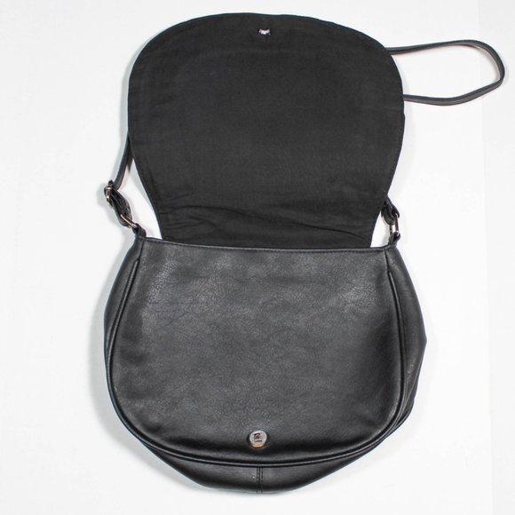 Rampage Black Crossbody Shoulder Purse with Braded Detail - Picture 4 of 9